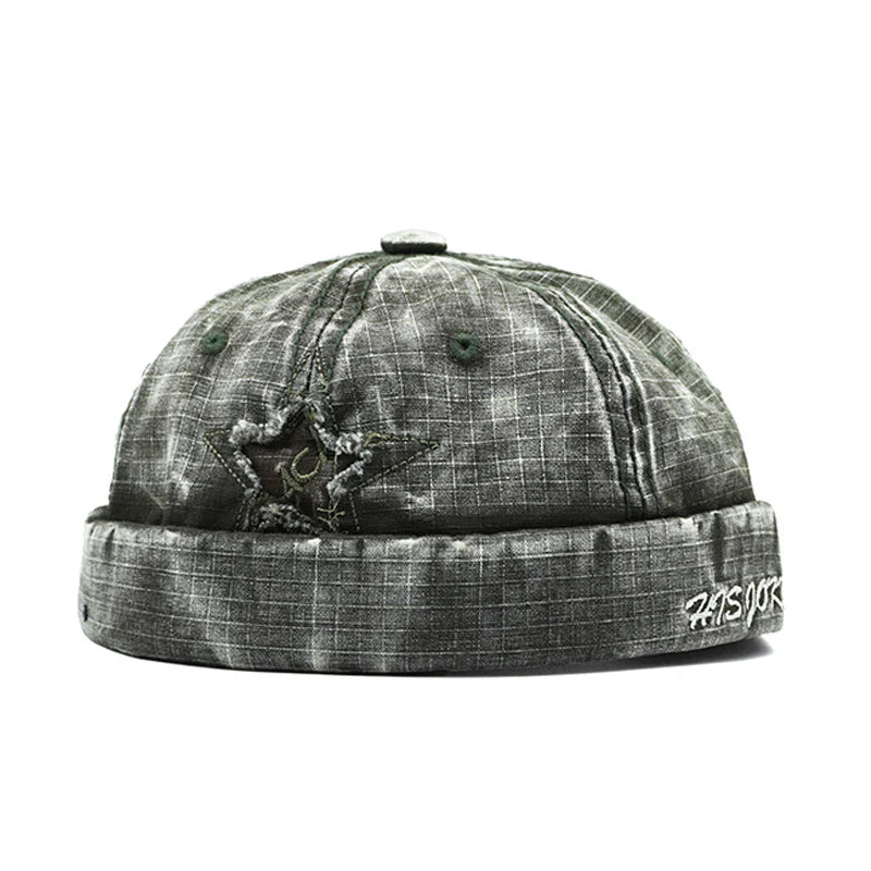 Rockstar Distressed Washed Cotton Docker Cap