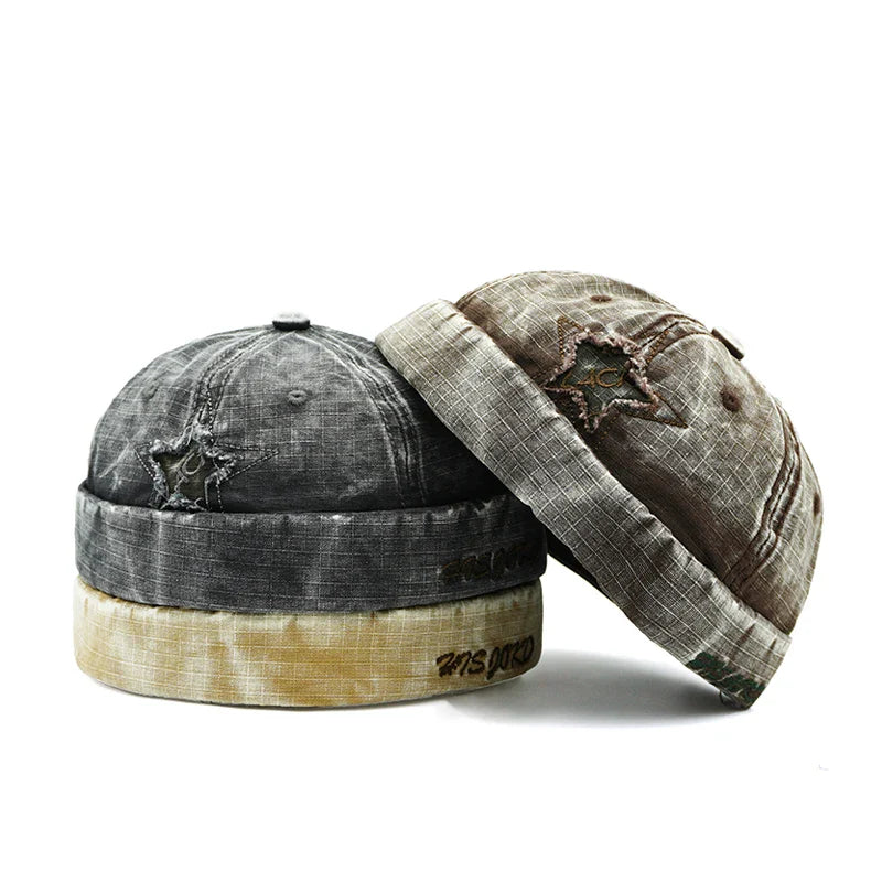 Rockstar Distressed Washed Cotton Docker Cap