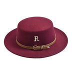 Burgundy cotton boater hat – classic cotton boater hat