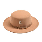 Camel cotton boater hat – classic cotton boater hat