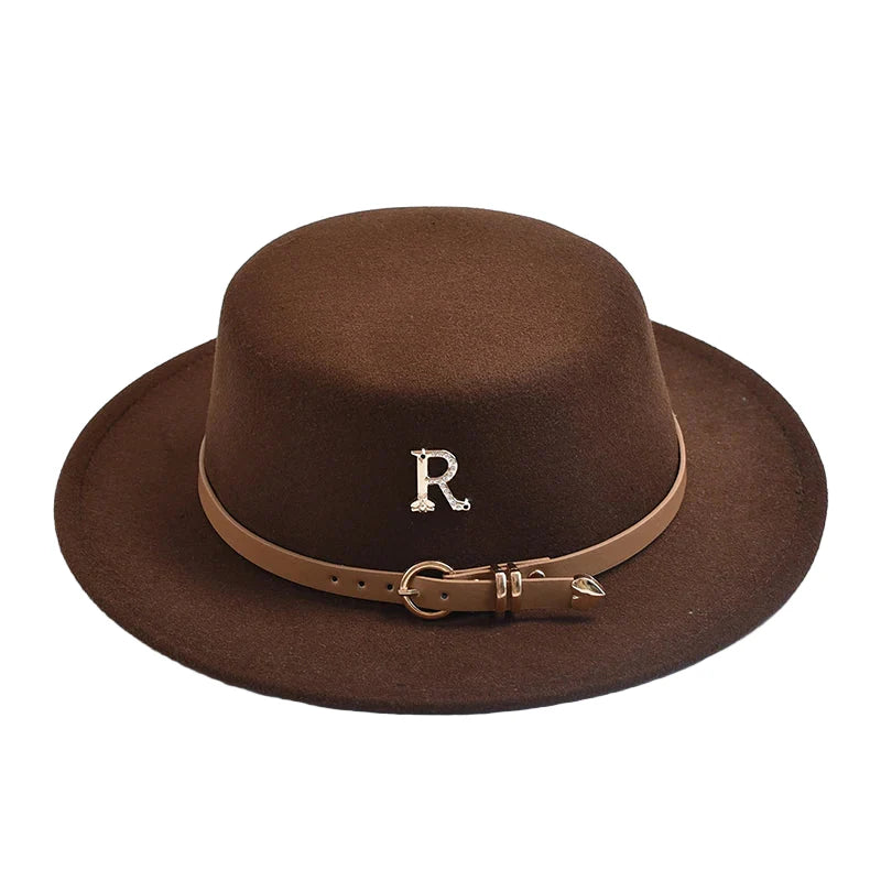 Coffee brown cotton boater hat – classic cotton boater hat