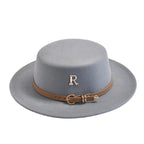 Gray cotton boater hat – classic cotton boater hat