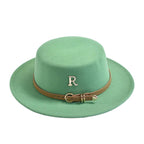 Green cotton boater hat – classic cotton boater hat
