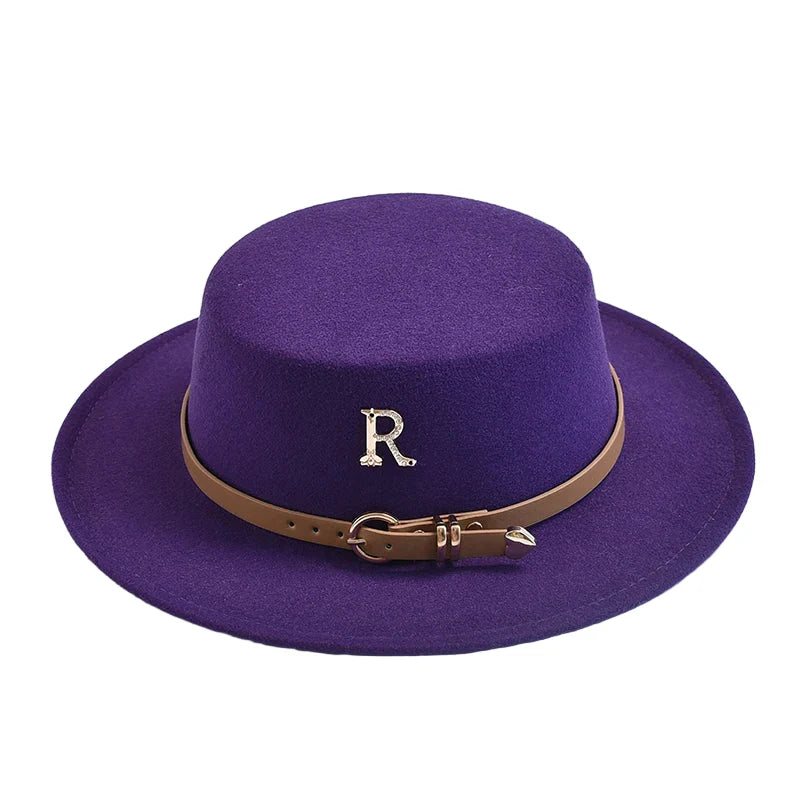 Purple cotton boater hat – classic cotton boater hat