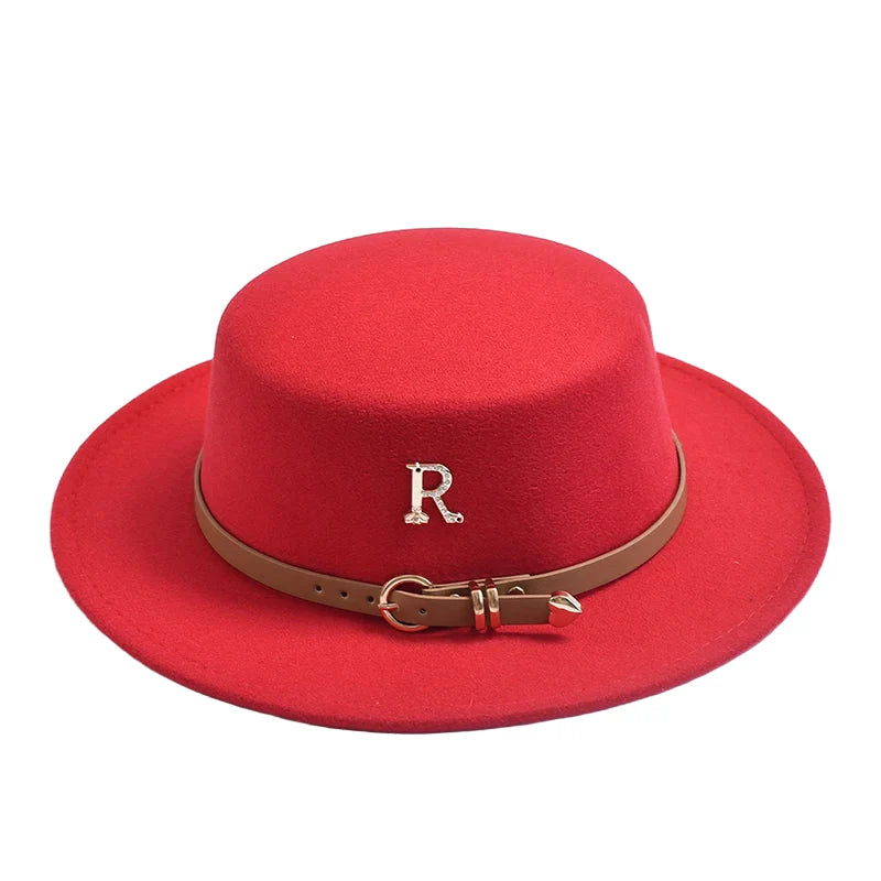 Red cotton boater hat – classic cotton boater hat
