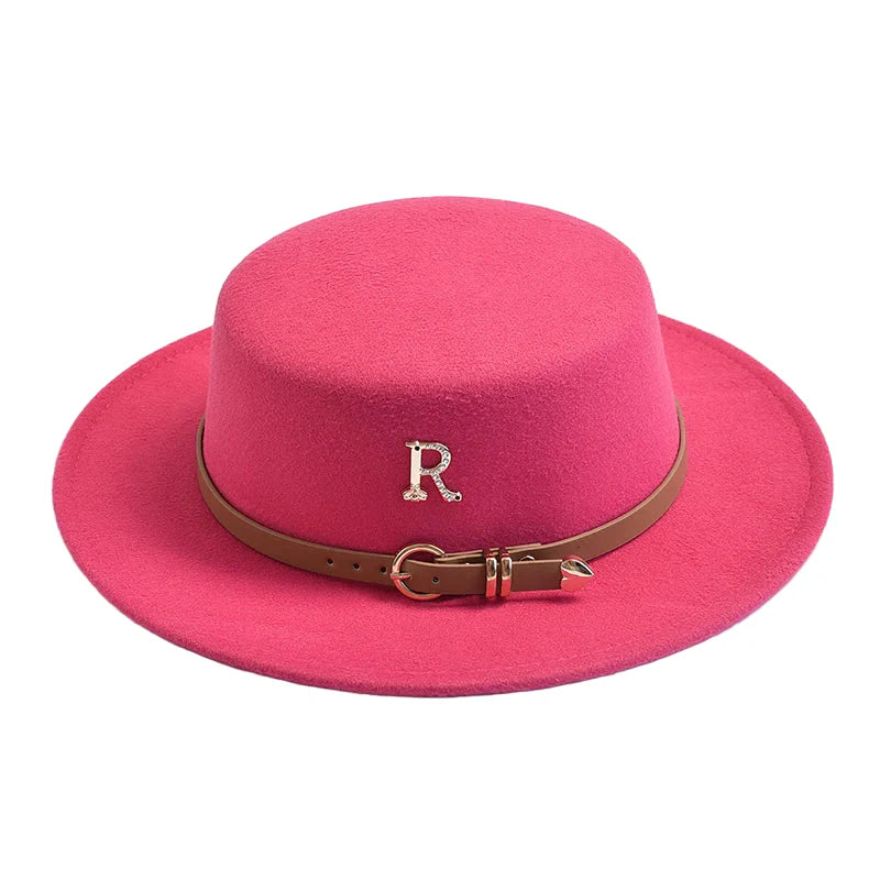 Rose red cotton boater hat – classic cotton boater hat