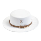 White Cotton Boater Hat