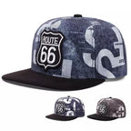 Route 66 Cotton Snapback Cap