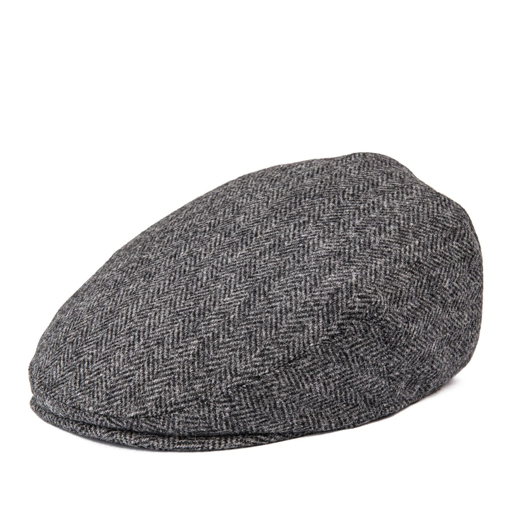 Royal Herringbone Wool Flat Cap