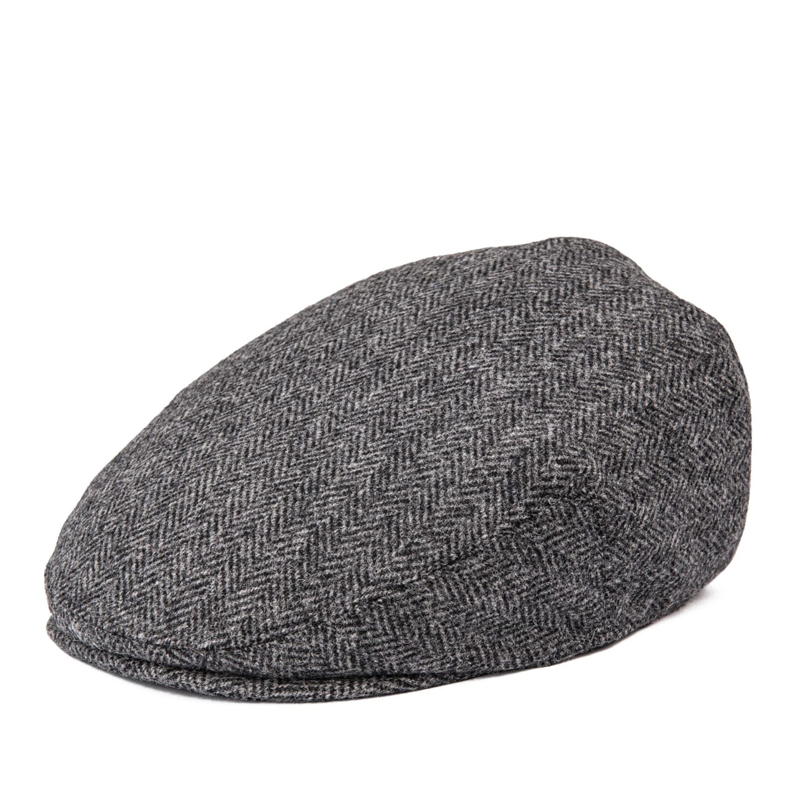 Royal Herringbone Wool Flat Cap