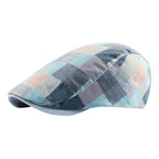 Royal Multicolor Plaid Flat Cap