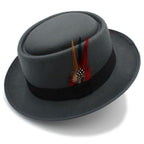 Rozzi Feather Wool Porkpie Hat