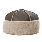 Russian Wool Lined Genuine Leather Docker Cap