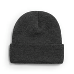 Grey knit beanie, windproof warm winter cap