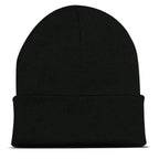White knit beanie for custom embroidery