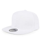 Red flat brim snapback cap for teams, events and branding