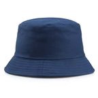 Flat-top bucket hat with short brim for sun protection