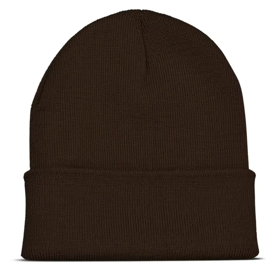 Cream unisex beanie with a stretch 56-62cm fit