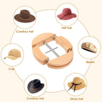 Adjustable Wooden Hat Stretcher 4-Way Cap Shape Maintainer