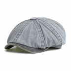 Men's Cotton Newsboy Cap – Retro Octagonal Flat Hat