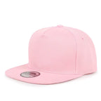 Pink custom logo snapback cap for men and women