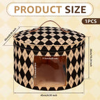 Large Foldable Hat Storage Box, Felt Organizer with Clear Window