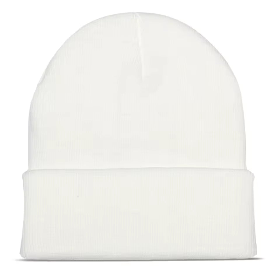 Hot pink custom beanie with embroidered name