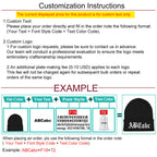 Black beanie with personalized YOUR TEXT embroidery