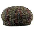 Striped Octagonal Beret Artist Painter Flat Cap