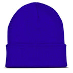 Warm winter knit hat with a personalized logo