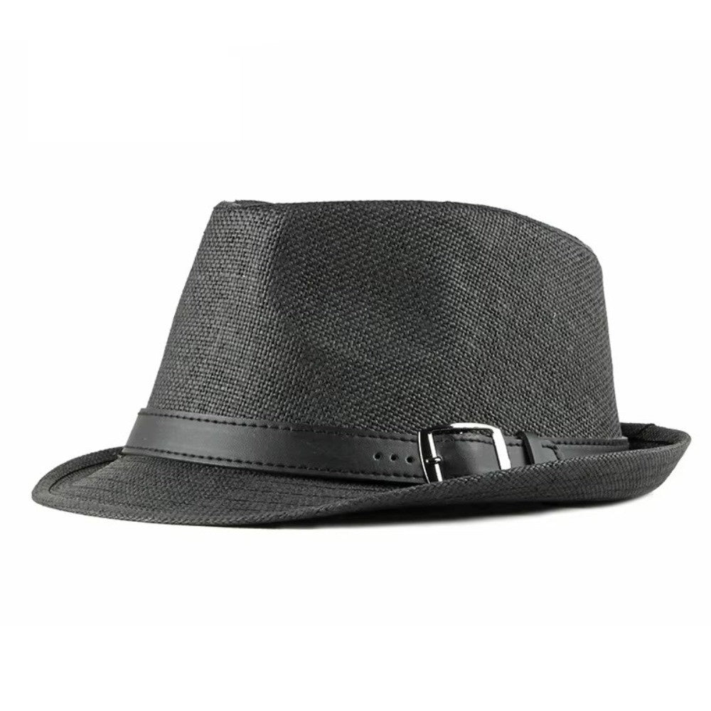 Retro Straw Trilby Hat