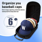 Baseball Cap Travel Case, Protective Hat Storage Bag for 6 Caps