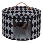 Large Foldable Hat Storage Box, Felt Organizer with Clear Window