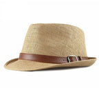 Retro Straw Trilby Hat