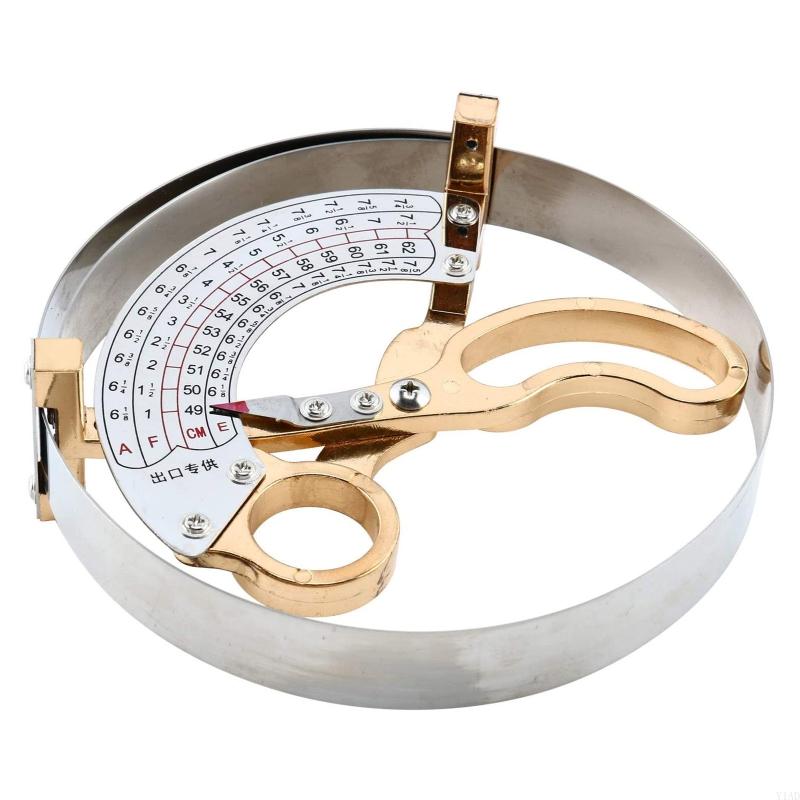 Adjustable Hat Size Measuring Tool Stainless Steel Scissor Ruler