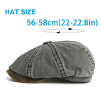 Men's Cotton Newsboy Cap – Retro Octagonal Flat Hat