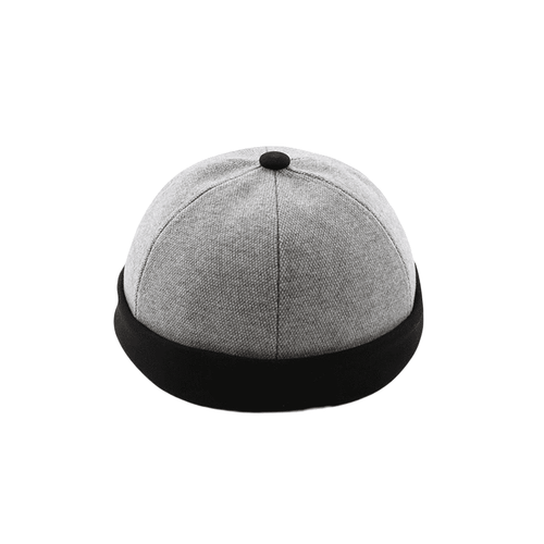 Black and gray Bicolor Docker Cap