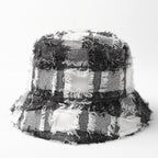 Saint-Dennis Fur Plaid Bucket Hat