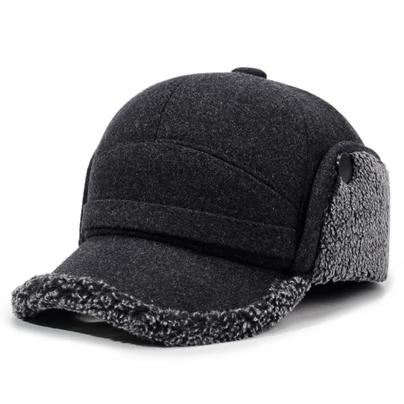 Saint Paul Winter Fur Earflaps Baseball Cap