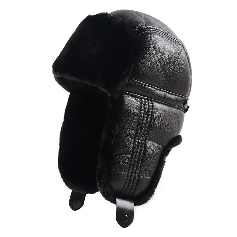 Saint Petersburg Leather Trapper Bomber Hat