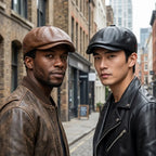 Salzsburg Vintage Leather Newsboy Cap