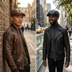 Salzsburg Vintage Leather Newsboy Cap