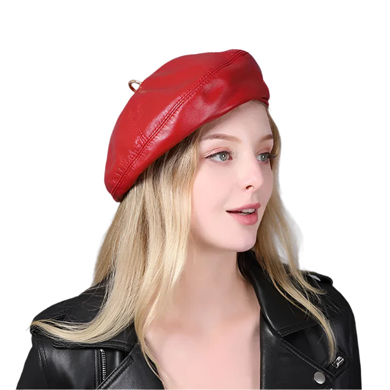Sauvignon Genuine Leather Beret