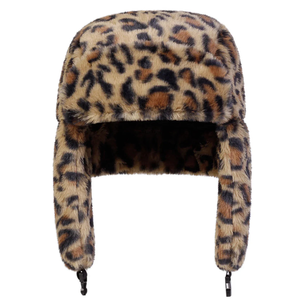 Savanna Leopard Print Winter Bomber Hat