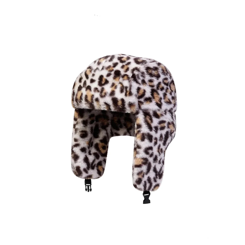 Savanna Leopard Print Winter Bomber Hat