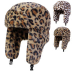 Savanna Leopard Print Winter Bomber Hat