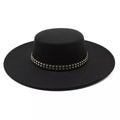 Black Cotton Boater Hat – classic cotton boater hat