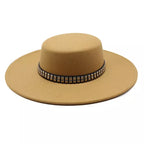 Camel Cotton Boater Hat – classic cotton boater hat