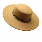 Cotton Boater Hat side view – classic cotton boater hat