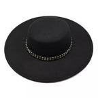 Cotton Boater Hat top view – classic cotton boater hat